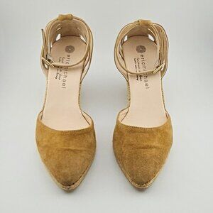 Eric Michael Thora Vera Ankle Strap Wedge Sandals 6.5 EU 37M New